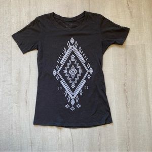 Gray/White Billabong Short Sleeve Fitted T-Shirt, Size XS